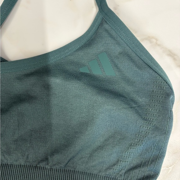 adidas Dark Green Sports Bra - Picture 2 of 7